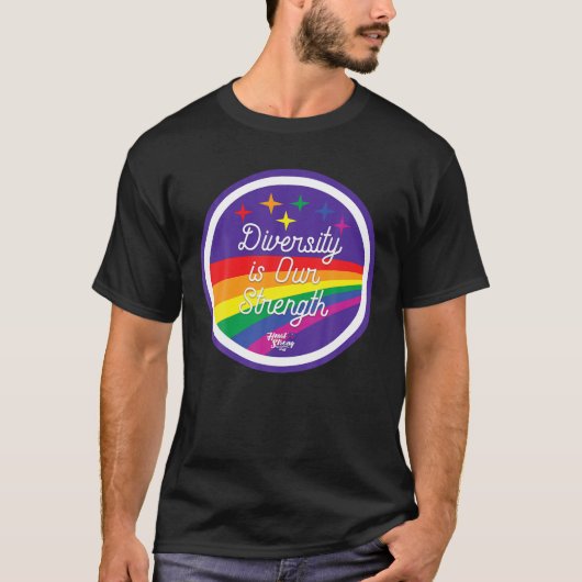 多様性はゲイプライドの強み Tシャツ (正面)