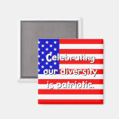 多様性は愛国的な磁石である マグネット (正面/裏面)