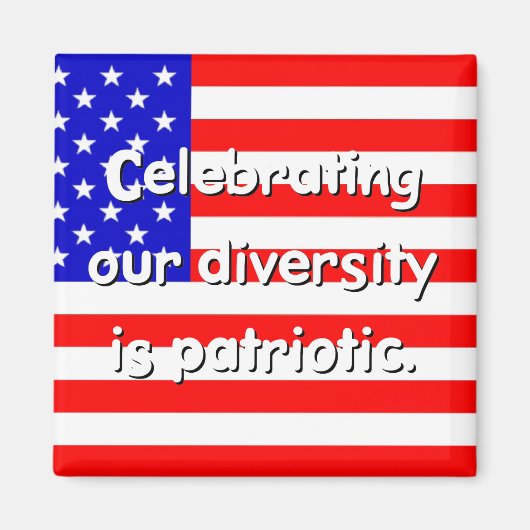 多様性は愛国的な磁石である マグネット (正面)