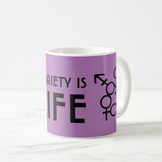 多様性は生命である コーヒーマグカップ (正面右)