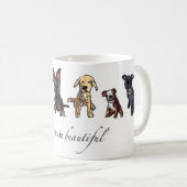 多様性は美しいです コーヒーマグカップ (正面右)