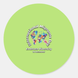多様性を受け入れる。移国際的動日 ラウンドシール