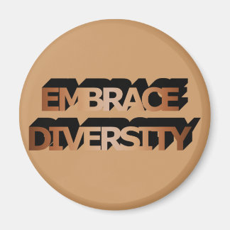 多様性を受け入れる（茶色の色合い）マグネット マグネット