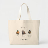 多様性を受け入れ祝る：自然の調和 ラージトートバッグ (正面)