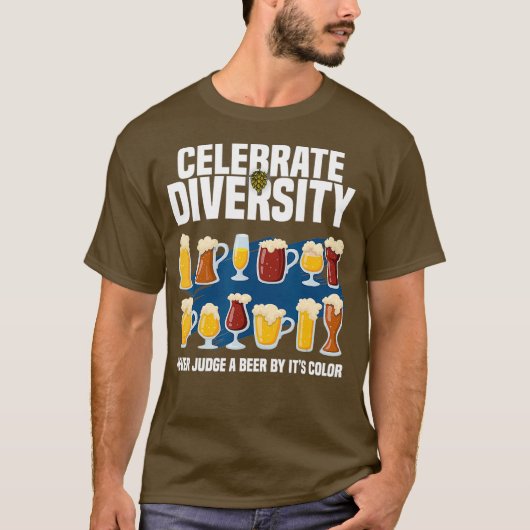 多様性を祝うクラフトビール飲み会 Tシャツ (正面)