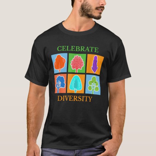 多様性を祝うTシャツ 庭師 植木屋 環境保護 Tシャツ (正面)