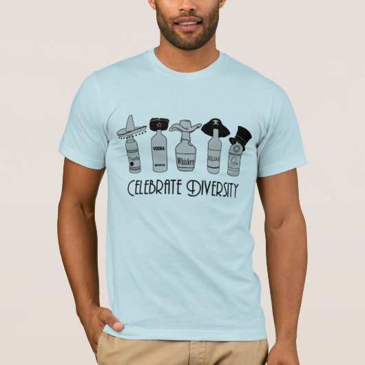 多様性を祝って下さい Tシャツ (正面)