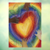 多様性ハート感動的DEIウィンドウの固着 ウィンドウサイン (シート3)