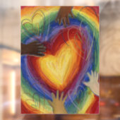 多様性ハート感動的DEIウィンドウの固着 ウィンドウサイン (シート2)