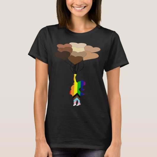 多様性ハート Tシャツ (正面)