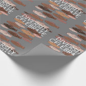 多様性祝アンチの人種差別に対する抗議支援 ラッピングペーパー (角)