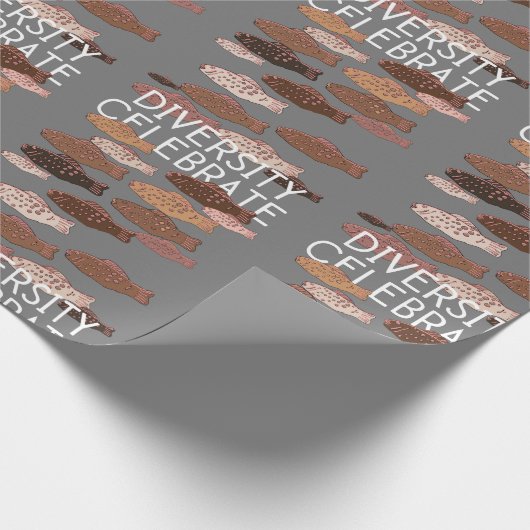 多様性祝アンチの人種差別に対する抗議支援 ラッピングペーパー (角)