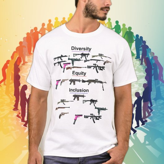 多様性、公平性、包摂性ガンTシャツ Tシャツ