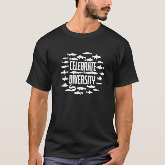多様祝性魚釣り種の新鮮種 Tシャツ (正面)
