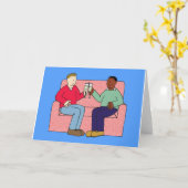 多民族ボーイフレンドへのハッピーバースデー カード (黄色い花)