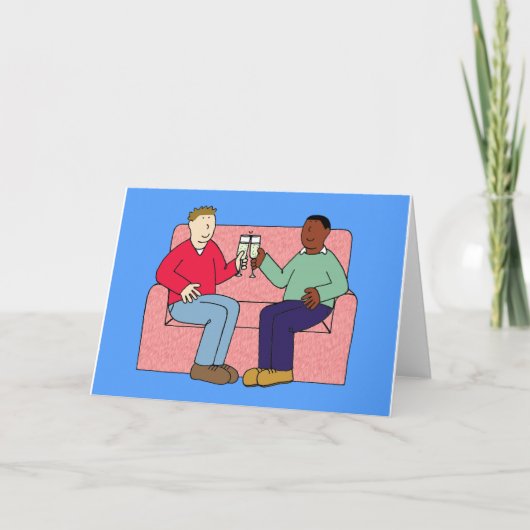 多民族ボーイフレンドへのハッピーバースデー カード (正面)