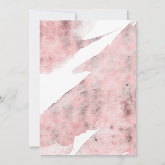 多汁とバラ金ゴールド水の色結婚の 招待状 (裏面)