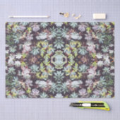 多汁の庭の植物の写真パターン 薄葉紙 (クラフト)