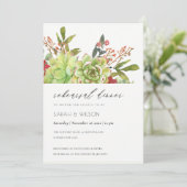 多汁カッティレッドフローラリハーサルディナー招待状 サンキューカード (スタンド正面)