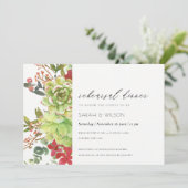 多汁カッティレッドフローラリハーサルディナー招待状 サンキューカード (スタンド正面)