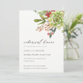 多汁カッティレッドフローラリハーサルディナー招待状 サンキューカード (スタンド正面)