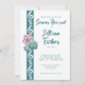 多汁トレブルクレフ、 音符記号テーマシニアミュージックリサイタル 招待状 (正面)