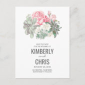 多汁フローラピンクブーケ日付を保存 案内ポストカード (正面)