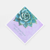 多汁ブライダルシャワー水彩ラベンダーレース スタンダードランチョンナプキン (角)