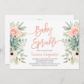 多汁ベビー散水少女招待状 招待状 (正面/裏面)