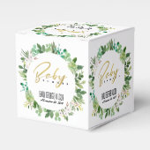 多汁リース茎水彩赤ちゃんシャワー フェイバーボックス (正面サイド)