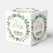 多汁リース茎水彩赤ちゃんシャワー フェイバーボックス (裏面サイド)