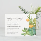 多汁性カッティイエローファナーズ婚約招待状 サンキューカード (スタンド正面)