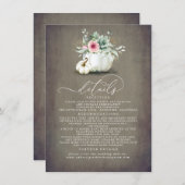 多汁性カボチャ葉ン金ゴールド結婚ズ詳細 エンクロージャーカード (正面/裏面)