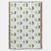 多汁性カランチョー植物の母パターン スローブランケット (正面縦)