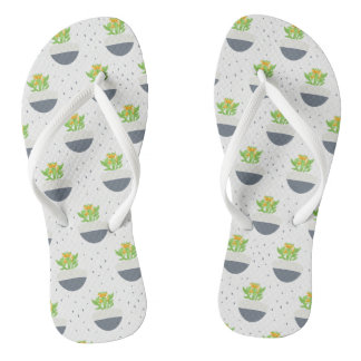 多汁性カランチョー植物の母パターン ビーチサンダル