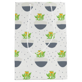 多汁性カランチョー植物の母パターン ミディアムペーパーバッグ