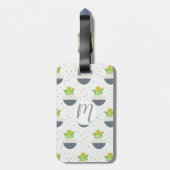 多汁性カランチョー植物の母パターン ラゲッジタグ (裏面縦)