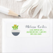 多汁性カランチョー植物の母パターン ラベル (インサイチュ)