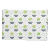 多汁性カランチョー植物の母パターン 枕カバー (裏面)