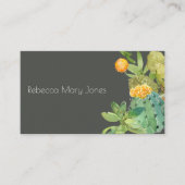 多汁性サボテンフローラガーデン水彩 名刺 (正面)