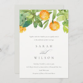 多汁性サボテンフローラガーデン水結婚色 招待状