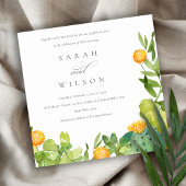 多汁性サボテンフローラガーデン水結婚色 招待状