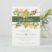 多汁性サボテンフローラ水彩赤ちゃんシャワー 招待状 (スタンド正面)