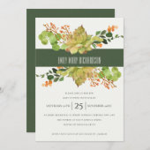 多汁性サボテンフローラ水彩赤ちゃんシャワー 招待状 (正面/裏面)