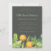 多汁性サボテン水色フローラ企業のイベント 招待状 (正面)