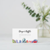 多汁性サボテン赤ちゃんシャワーおむつラッフルカード エンクロージャーカード (スタンド正面)