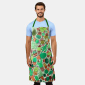 多汁性サボテン鉢植えグリーンサボテン園 エプロン (着用した状態)