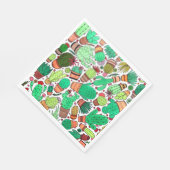 多汁性サボテン鉢植えグリーンサボテン園 スタンダードランチョンナプキン (角)