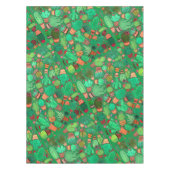 多汁性サボテン鉢植えグリーンサボテン園 テーブルクロス (正面)