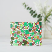 多汁性サボテン鉢植えグリーンサボテン園 ポストカード (スタンド正面)